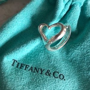 Tiffany & Co Small Open Heart Ring Vintage